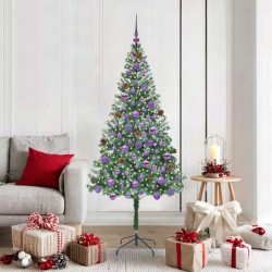 Sapin de Noël artificiel avec 300 LED Vert 180 cm PVC et Acier 542171542171