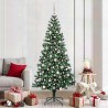 Sapin de Noël artificiel pré-éclairé Vert 210 cm PVC et métal 542172542172