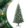 Sapin de Noël artificiel pré-éclairé Vert 210 cm PVC et métal 542172542172