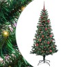 Sapin de Noël artificiel pré-éclairé Vert 150 cm PVC et métal 542173542173