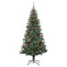 Sapin de Noël artificiel pré-éclairé Vert 150 cm PVC et métal 542173542173