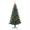 Sapin de Noël artificiel pré-éclairé Vert 150 cm PVC et métal 542173542173