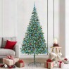 Sapin de Noël artificiel avec 300 LED Vert 210 cm PVC et Acier 542174542174