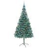 Sapin de Noël artificiel avec 300 LED Vert 210 cm PVC et Acier 542174542174