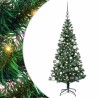 Sapin de Noël artificiel pré-éclairé Vert 150 cm PVC et métal 542176542176