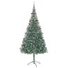 Sapin de Noël artificiel avec 300 LED Vert 210 cm PVC et Acier 542177542177
