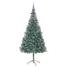 Sapin de Noël artificiel avec 300 LED Vert 210 cm PVC et Acier 542177542177