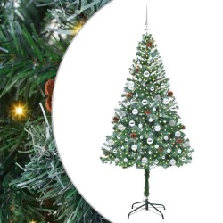 Sapin de Noël artificiel avec 300 LED Vert 180 cm PVC et Acier 542179542179