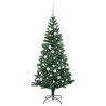 Sapin de Noël artificiel pré-éclairé Vert 150 cm PVC et métal 542180542180
