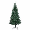 Sapin de Noël artificiel pré-éclairé Vert 150 cm PVC et métal 542180542180
