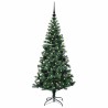 Sapin de Noël artificiel pré-éclairé Vert 150 cm PVC et métal 542181542181
