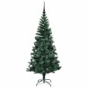 Sapin de Noël artificiel pré-éclairé Vert 150 cm PVC et métal 542181542181