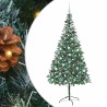 Sapin de Noël artificiel avec 300 LED Vert 210 cm PVC et Acier 542182542182