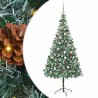 Sapin de Noël artificiel avec 300 LED Vert 210 cm PVC et Acier 542183542183