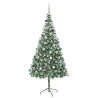 Sapin de Noël artificiel avec 300 LED Vert 210 cm PVC et Acier 542183542183