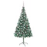 Sapin de Noël artificiel avec 300 LED Vert 210 cm PVC et Acier 542183542183