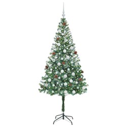 Sapin de Noël artificiel avec 300 LED Vert 180 cm PVC et Acier 542184542184
