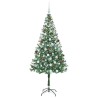 Sapin de Noël artificiel avec 300 LED Vert 180 cm PVC et Acier 542184542184