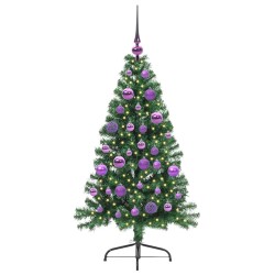 Sapin de Noël artificiel pré-éclairé Vert 120 cm PVC 542186542186