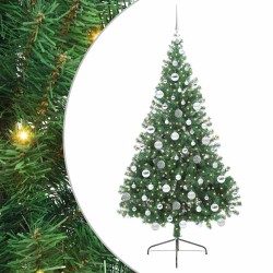 Sapin de Noël artificiel pré-éclairé Vert 180 cm PVC 542187542187