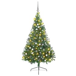 Sapin de Noël artificiel pré-éclairé Vert 180 cm PVC 542188542188
