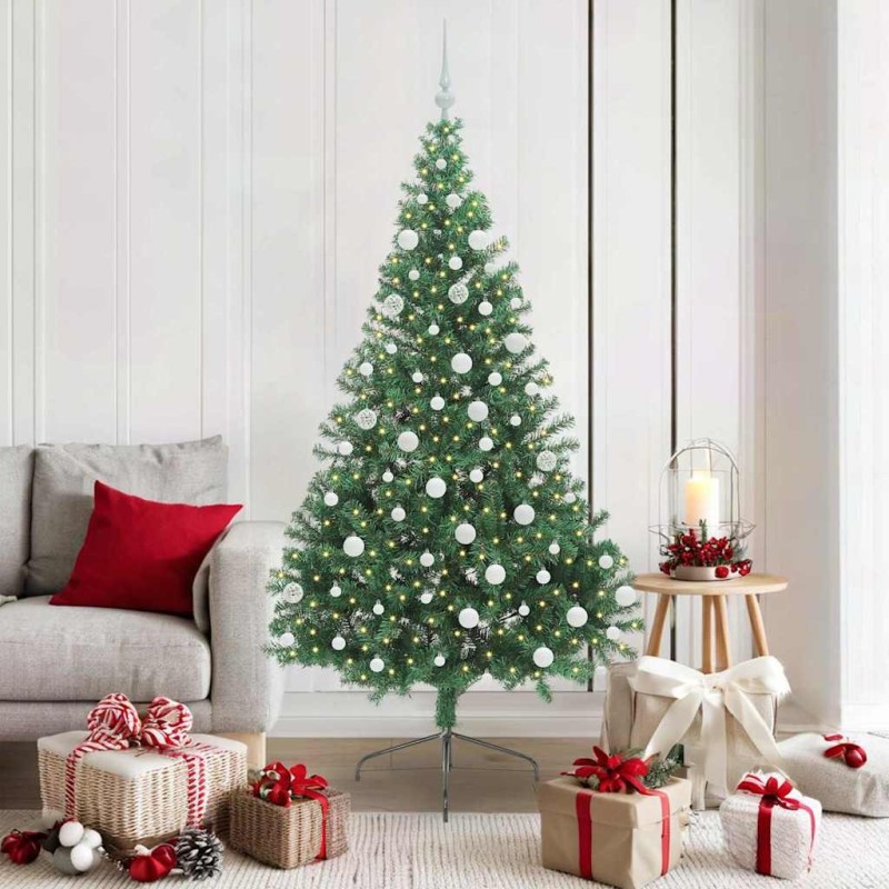 Sapin de Noël artificiel pré-éclairé Vert 180 cm PVC 542189542189