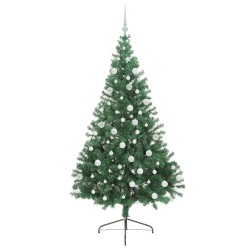 Sapin de Noël artificiel pré-éclairé Vert 180 cm PVC 542189542189