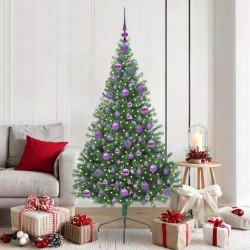 Sapin de Noël artificiel pré-éclairé Vert 180 cm PVC 542190542190