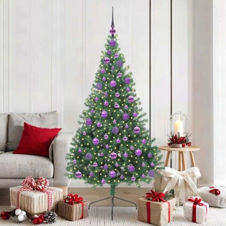 Sapin de Noël artificiel pré-éclairé Vert 180 cm PVC 542190542190