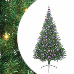 Sapin de Noël artificiel pré-éclairé Vert 180 cm PVC 542190542190