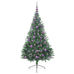 Sapin de Noël artificiel pré-éclairé Vert 180 cm PVC 542190542190