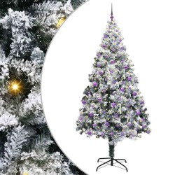 Sapin de Noël artificiel Blanc 240 cm PVC, Acier et Plastique 542193542193