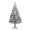 Sapin de Noël artificiel Blanc 240 cm PVC, Acier et Plastique 542193542193