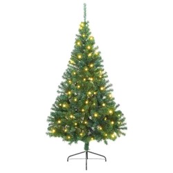 Sapin de Noël artificiel pré-éclairé Vert 180 cm PVC 542194542194