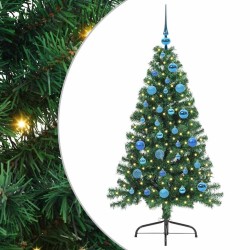 Sapin de Noël artificiel pré-éclairé Vert 150 cm PVC 542195542195