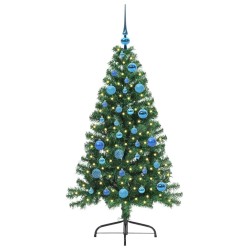 Sapin de Noël artificiel pré-éclairé Vert 150 cm PVC 542195542195