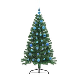 Sapin de Noël artificiel pré-éclairé Vert 150 cm PVC 542195542195