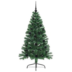 Sapin de Noël artificiel pré-éclairé Vert 150 cm PVC 542196542196