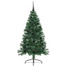 Sapin de Noël artificiel pré-éclairé Vert 150 cm PVC 542196542196