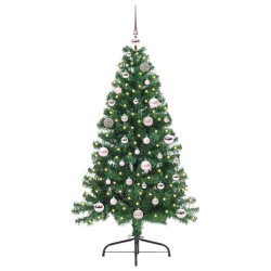 Sapin de Noël artificiel pré-éclairé Vert 150 cm PVC 542197542197