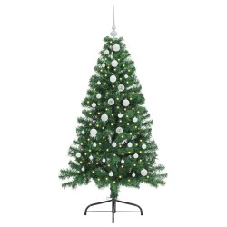 Sapin de Noël artificiel pré-éclairé Vert 150 cm PVC 542198542198
