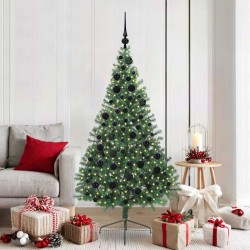 Sapin de Noël artificiel pré-éclairé Vert 180 cm PVC 542200542200