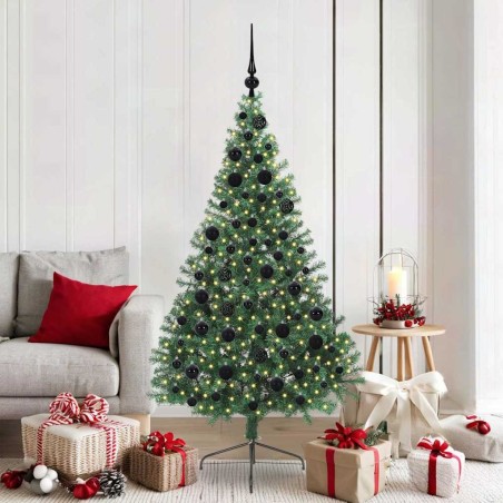 Sapin de Noël artificiel pré-éclairé Vert 180 cm PVC 542200542200