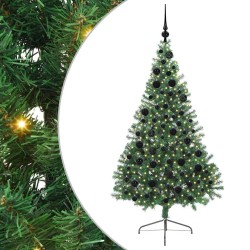 Sapin de Noël artificiel pré-éclairé Vert 180 cm PVC 542200542200