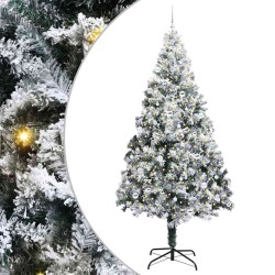 Sapin de Noël artificiel Blanc 240 cm PVC, Acier et Plastique 542202542202