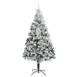 Sapin de Noël artificiel Blanc 240 cm PVC, Acier et Plastique 542202542202