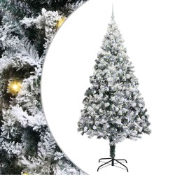 Sapin de Noël artificiel Blanc 240 cm PVC, Acier et Plastique 542203542203