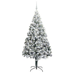 Sapin de Noël artificiel Blanc 180 cm PVC, Acier et Plastique 542204542204