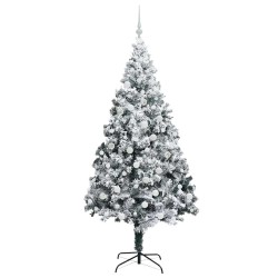Sapin de Noël artificiel Blanc 180 cm PVC, Acier et Plastique 542204542204