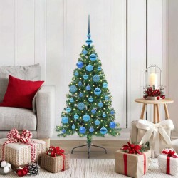 Sapin de Noël artificiel pré-éclairé Vert 120 cm PVC 542207542207